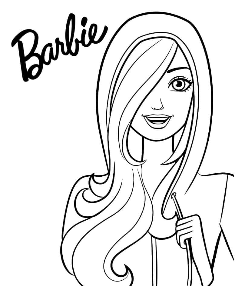 Jolie Barbie coloring page