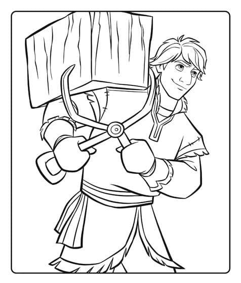 Kristoff 1 coloring page