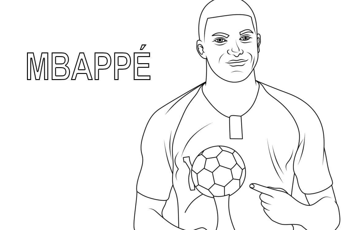 Kylian Mbappé Pour Les Enfants De 1 An coloring page