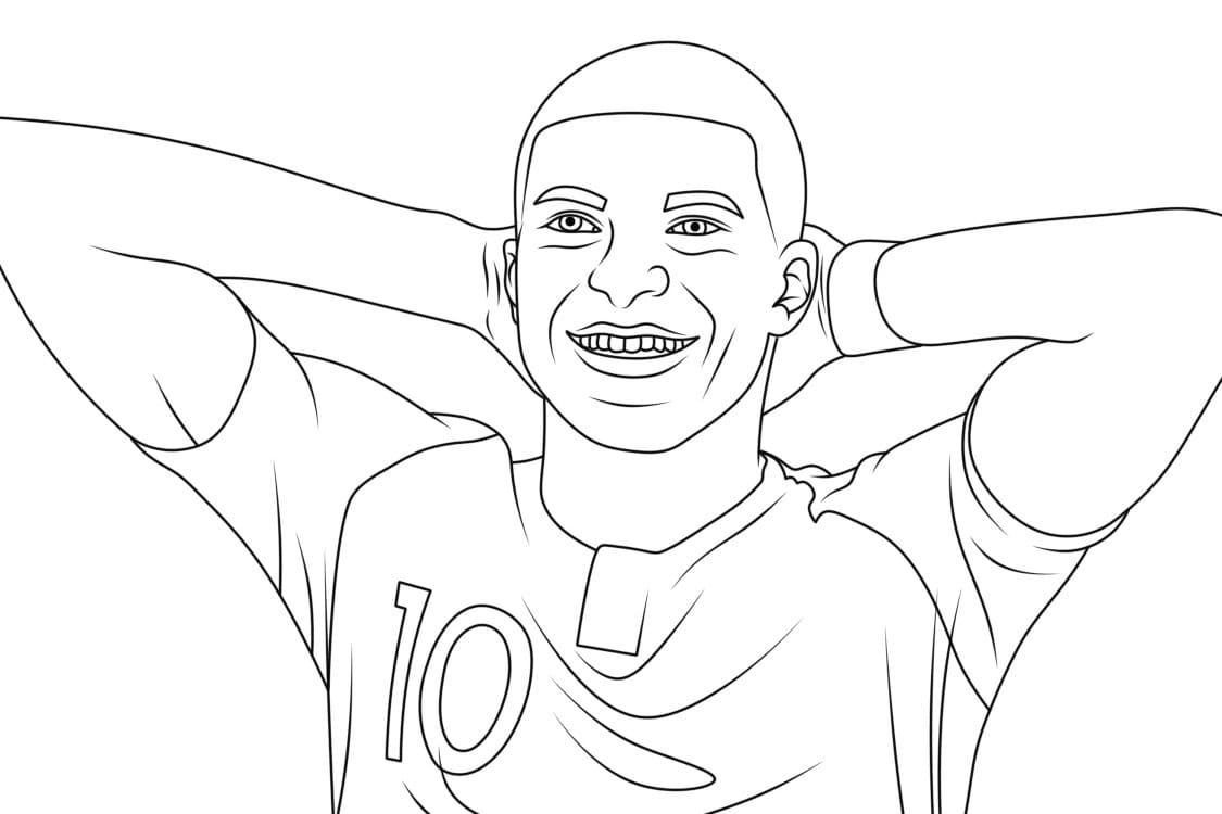 Kylian Mbappé Pour Les Enfants De 2 An coloring page