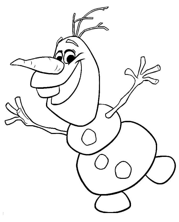 La Reine des Neiges Olaf coloring page
