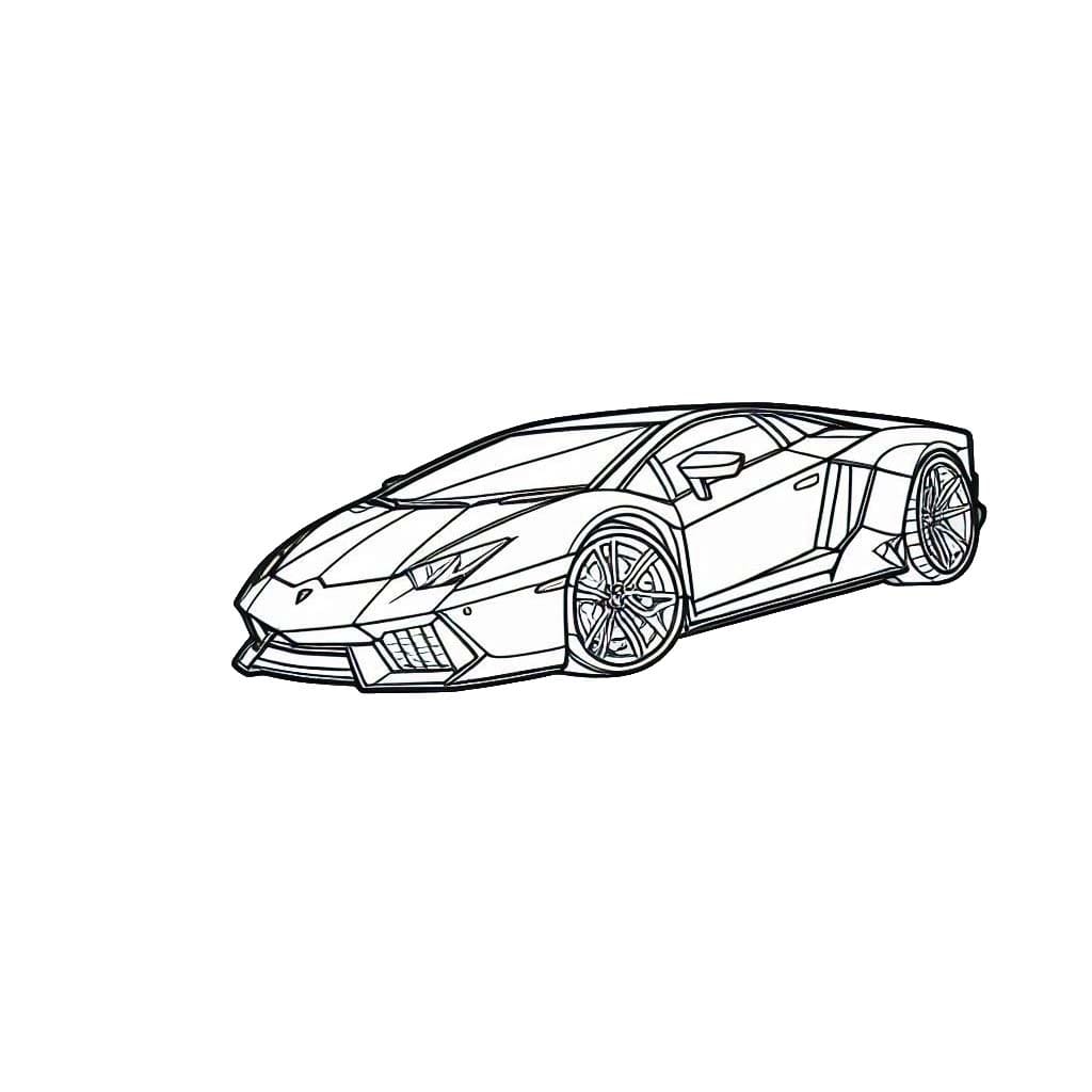 Lamborghini Pour Les Enfants De 1 An coloring page