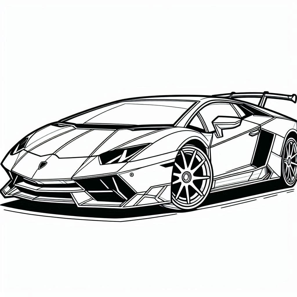 Lamborghini Pour Les Enfants De 2 An coloring page