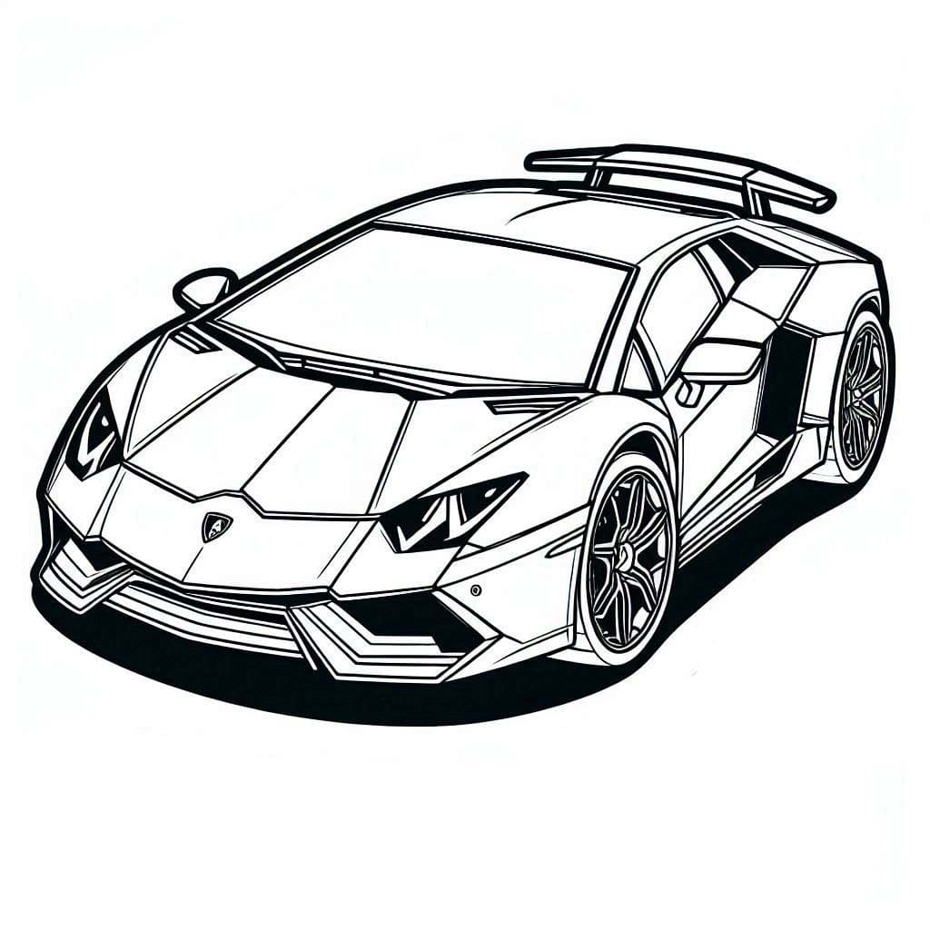 Lamborghini Pour Les Enfants De 3 An coloring page