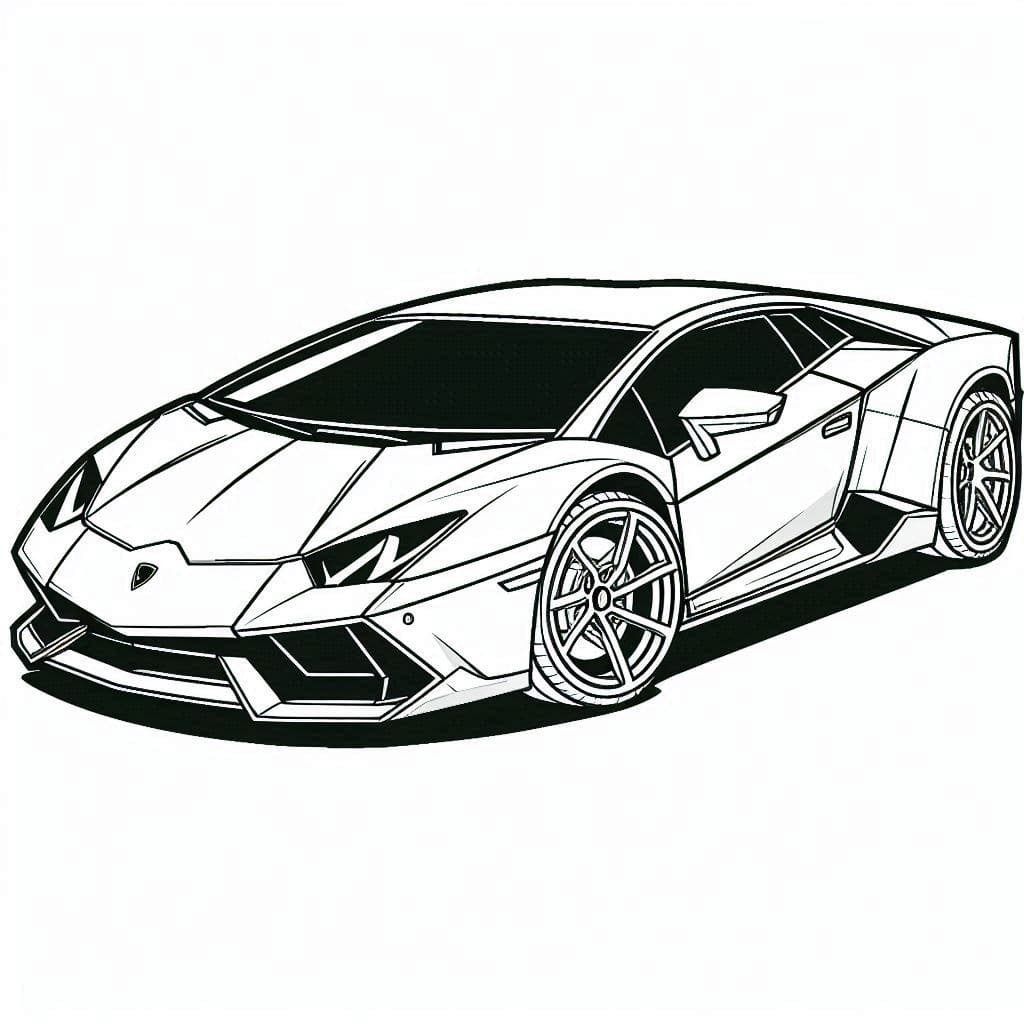 Lamborghini Pour Les Enfants De 4 An coloring page