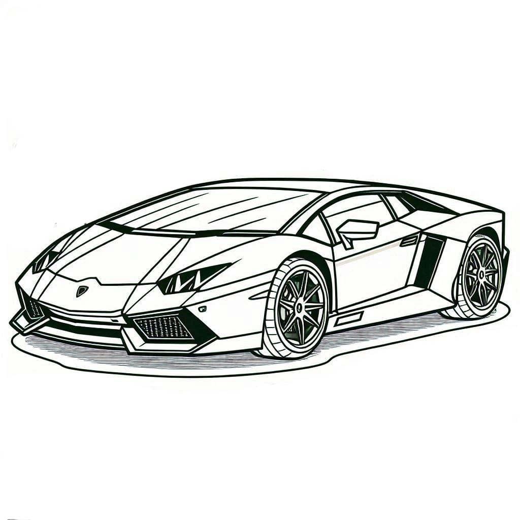 Lamborghini Pour Les Enfants De 5 An coloring page