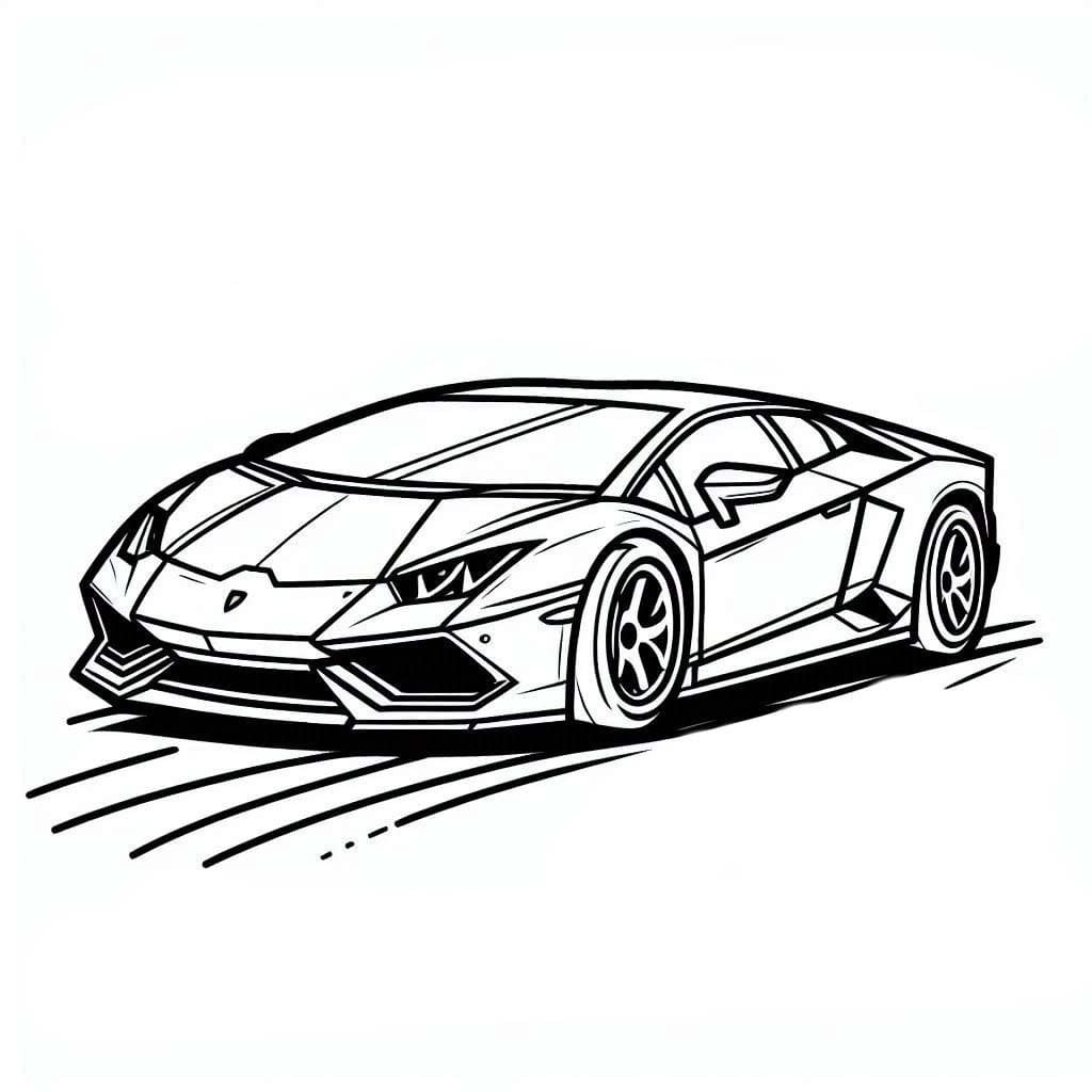 Lamborghini Pour Les Enfants De 6 An coloring page