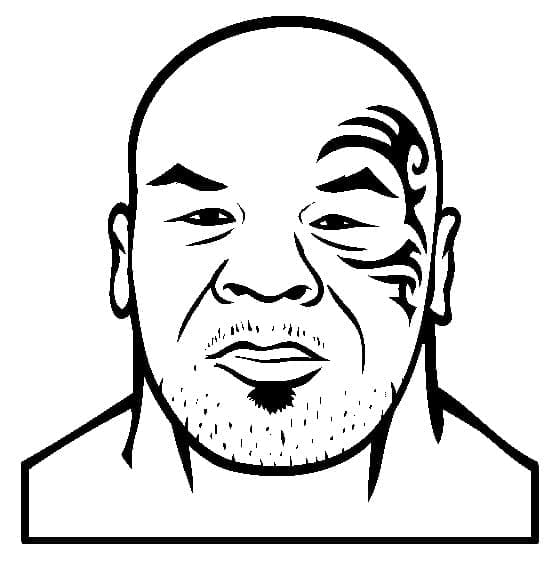 Le Visage de Mike Tyson coloring page