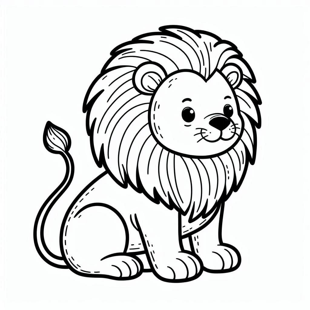 Lion Assis coloring page