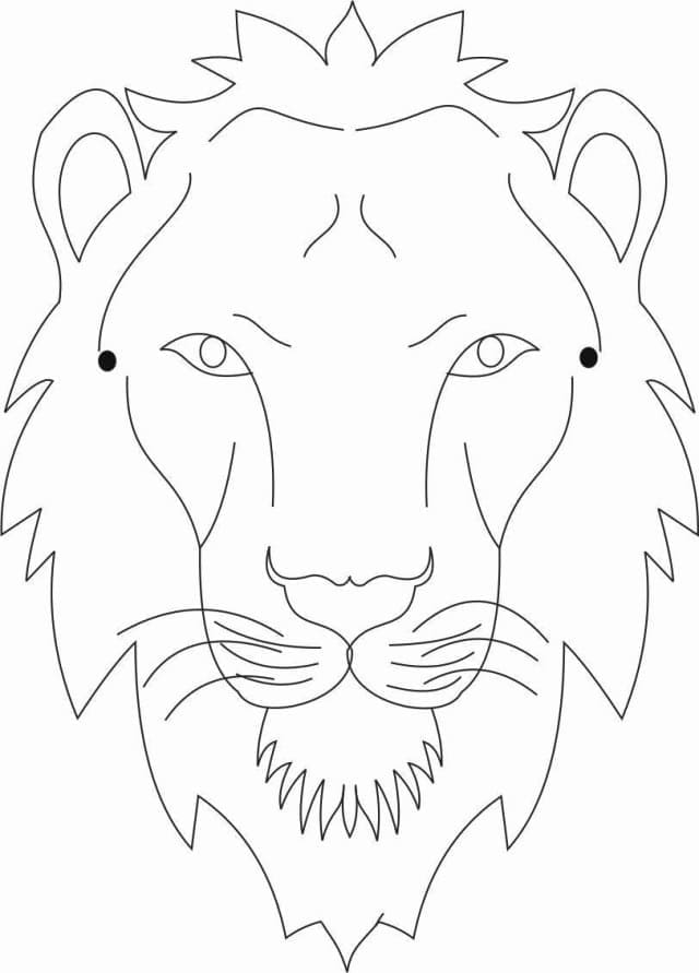 Coloriage Lion Facile