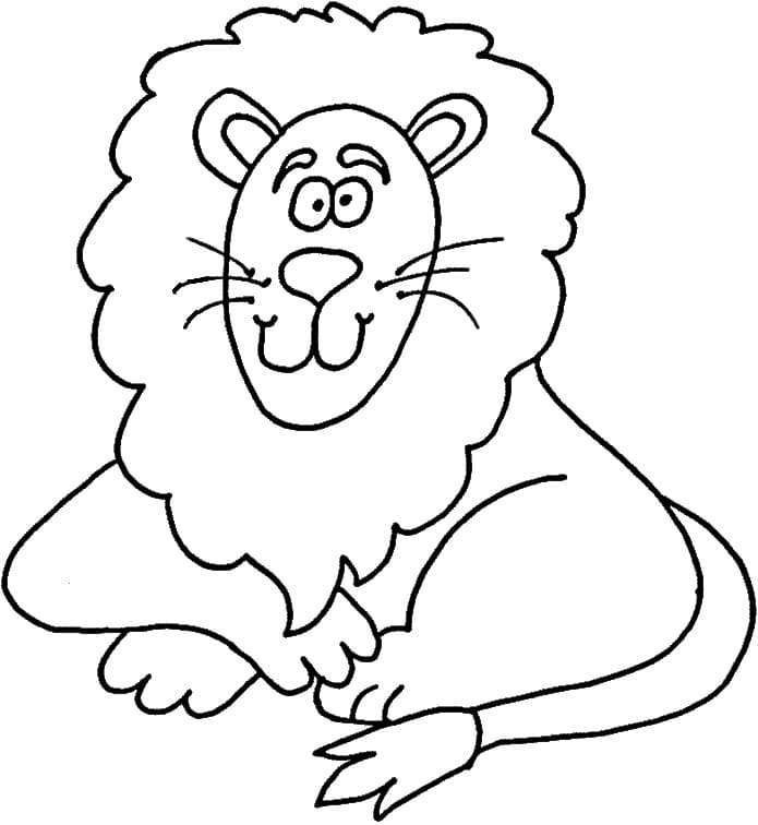 Lion Laid coloring page