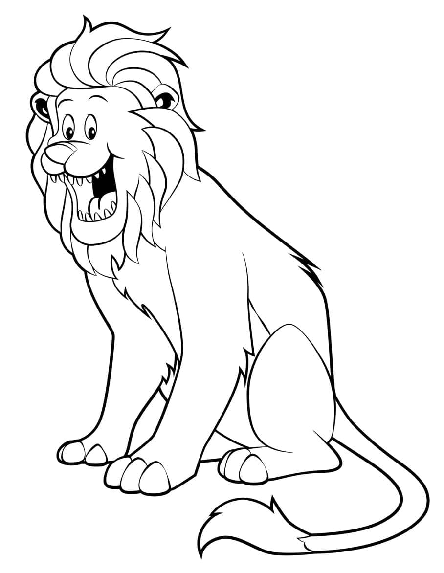 Lion Qui Rit coloring page