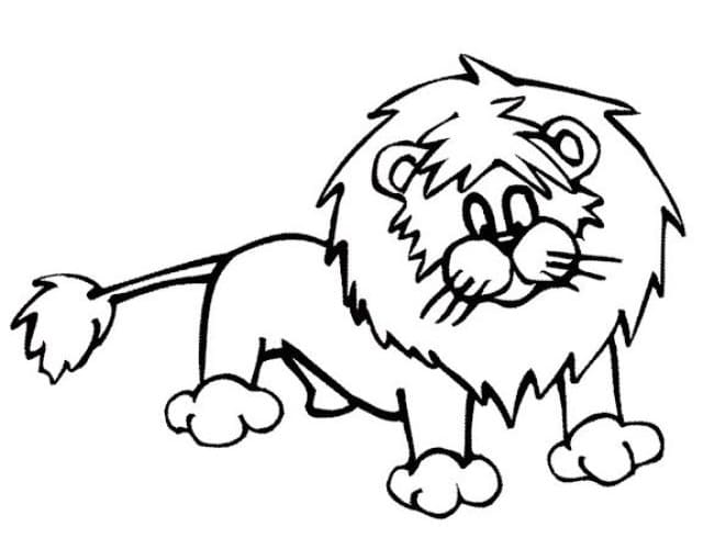 Lion Stupide coloring page