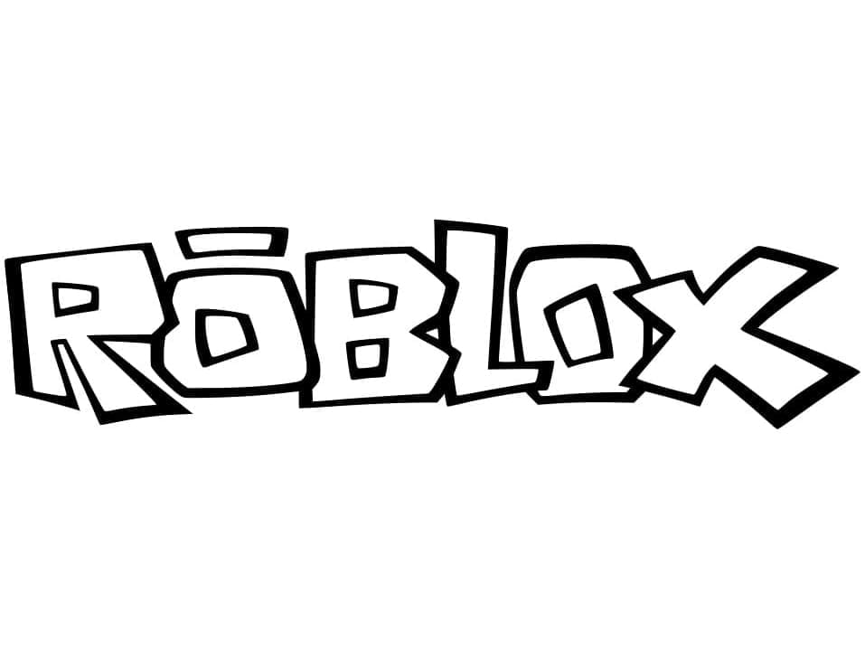 Logo Roblox Imprimable coloring page