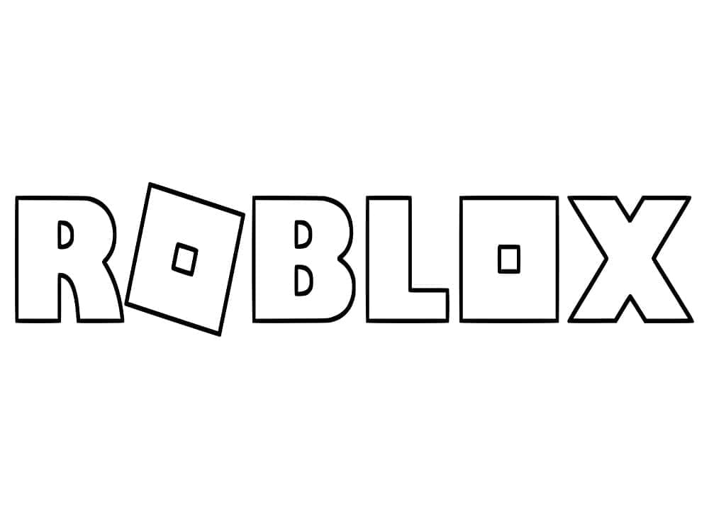 Logo Roblox coloring page