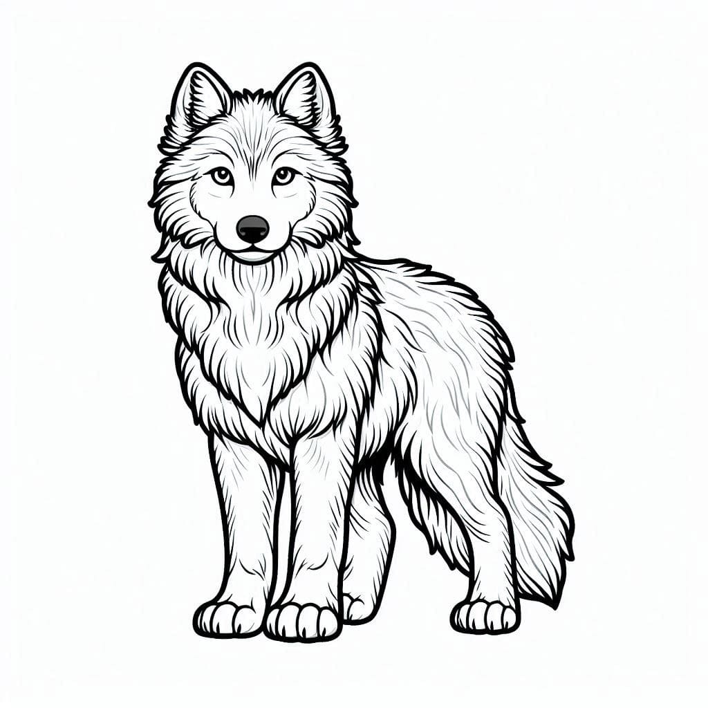 Loup Debout coloring page