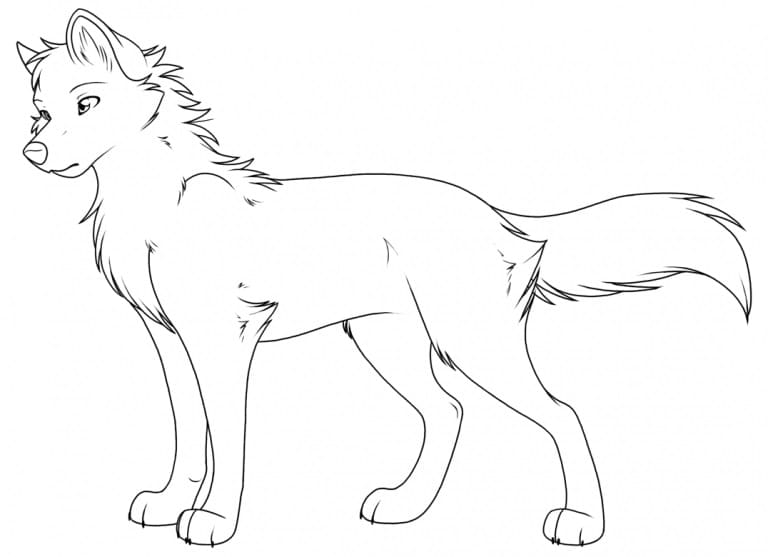 Loup Incroyable coloring page