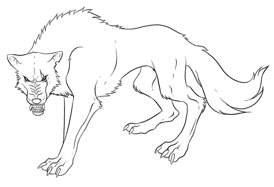 Loup Très Méchant coloring page