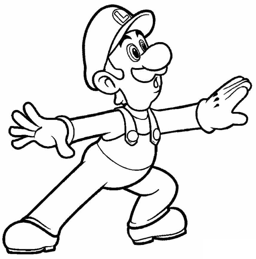 Luigi Drôle coloring page