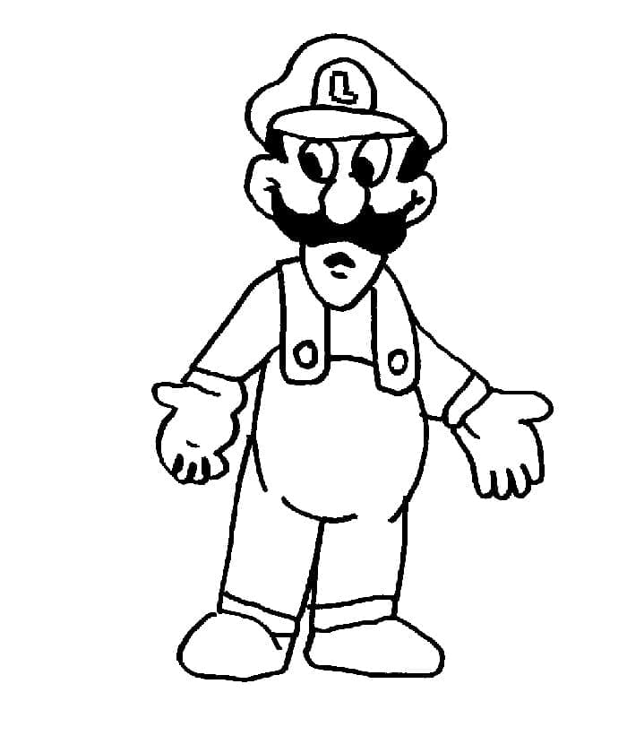 Coloriage Luigi du Jeu