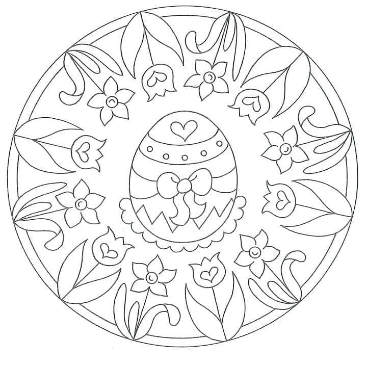 Mandala de Pâques 2 coloring page