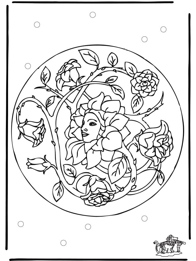 Mandala de Printemps 1 coloring page