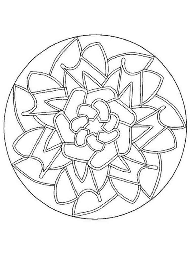 Mandala Facile coloring page