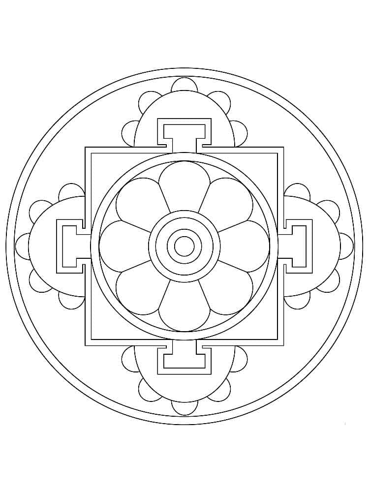 Mandala Simple 3 coloring page