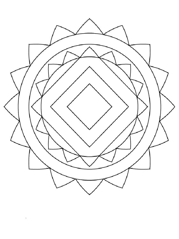 Coloriage Mandala Simple 9
