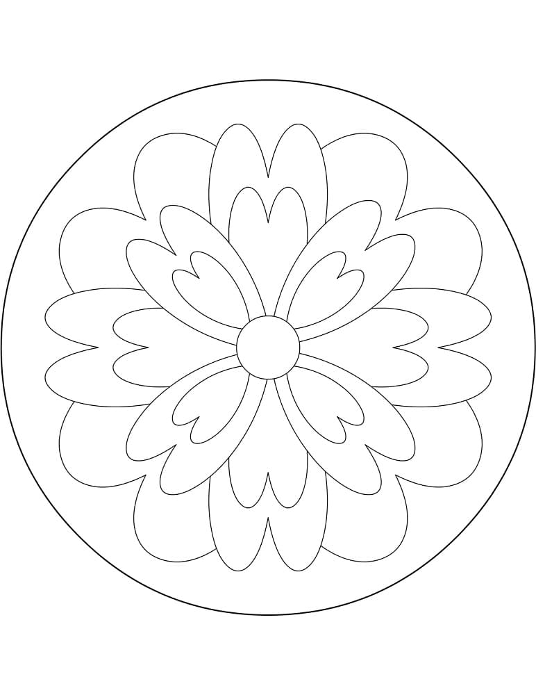 Mandala Simple coloring page