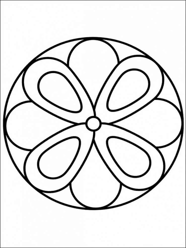 Coloriage Mandala Très Simple