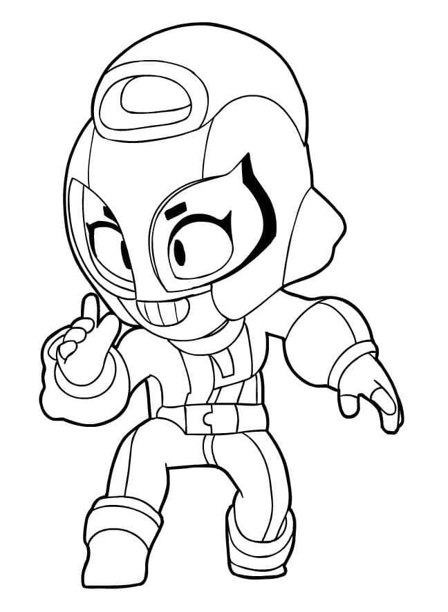 Coloriage Max de Brawl Stars