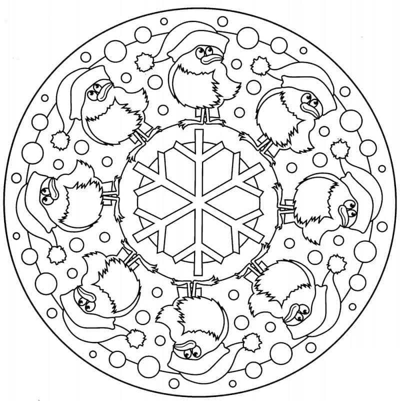 Merveilleux Mandala de Noël coloring page