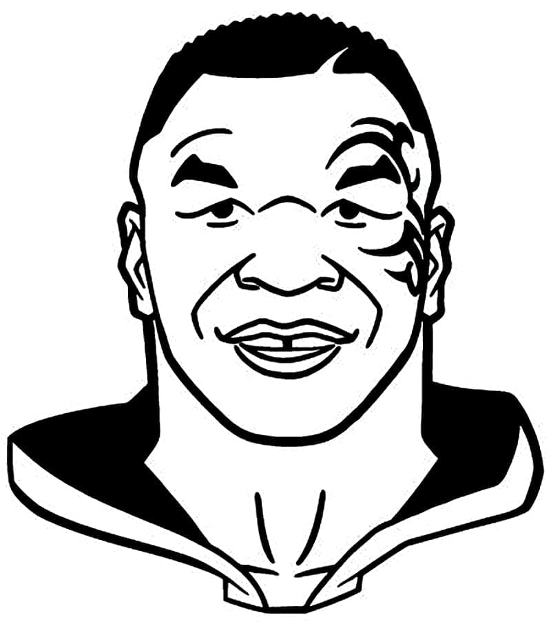 Mike Tyson Heureux coloring page