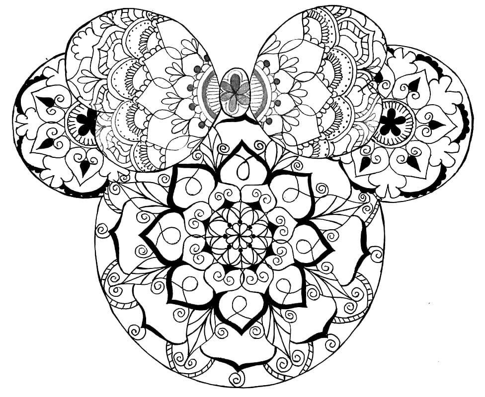 Minnie Mouse Mandala Disney coloring page