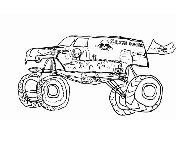 Coloriage Monster Truck 13