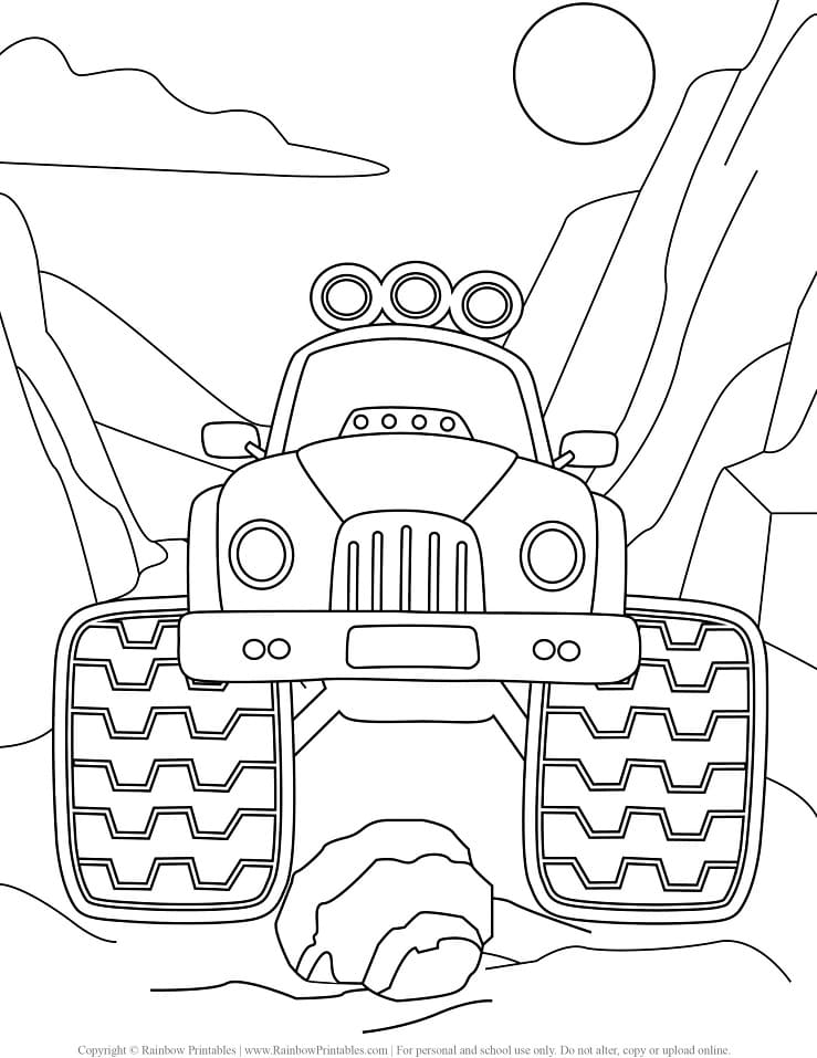 Monster Truck 3 coloring page