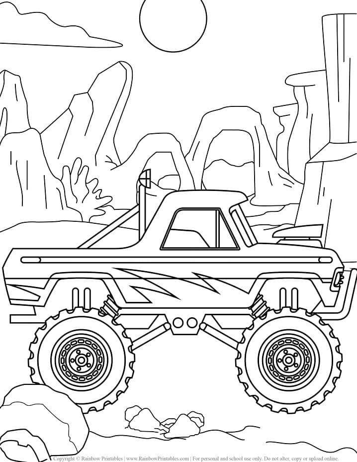 Monster Truck 4 coloring page