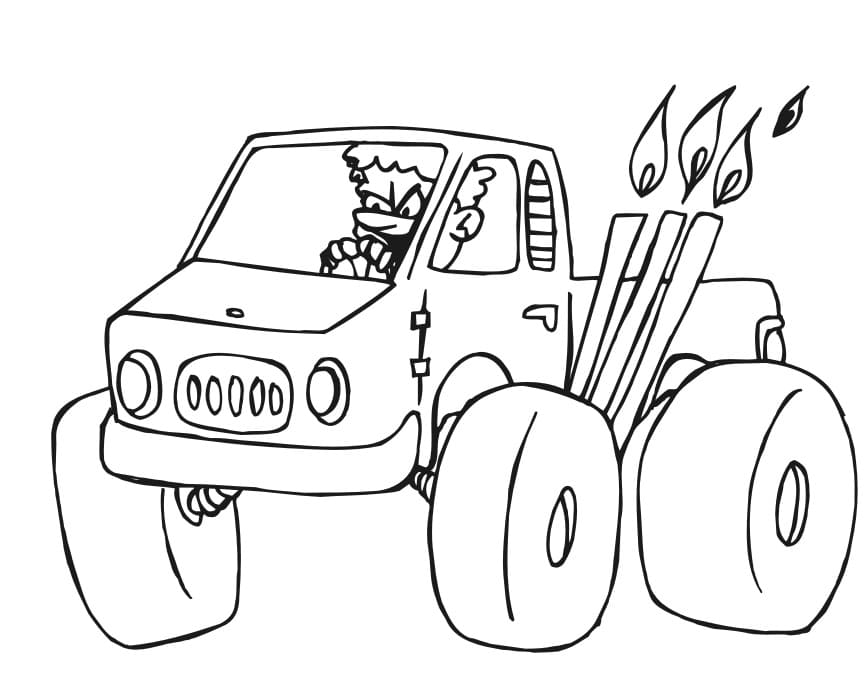Coloriage Monster Truck 7