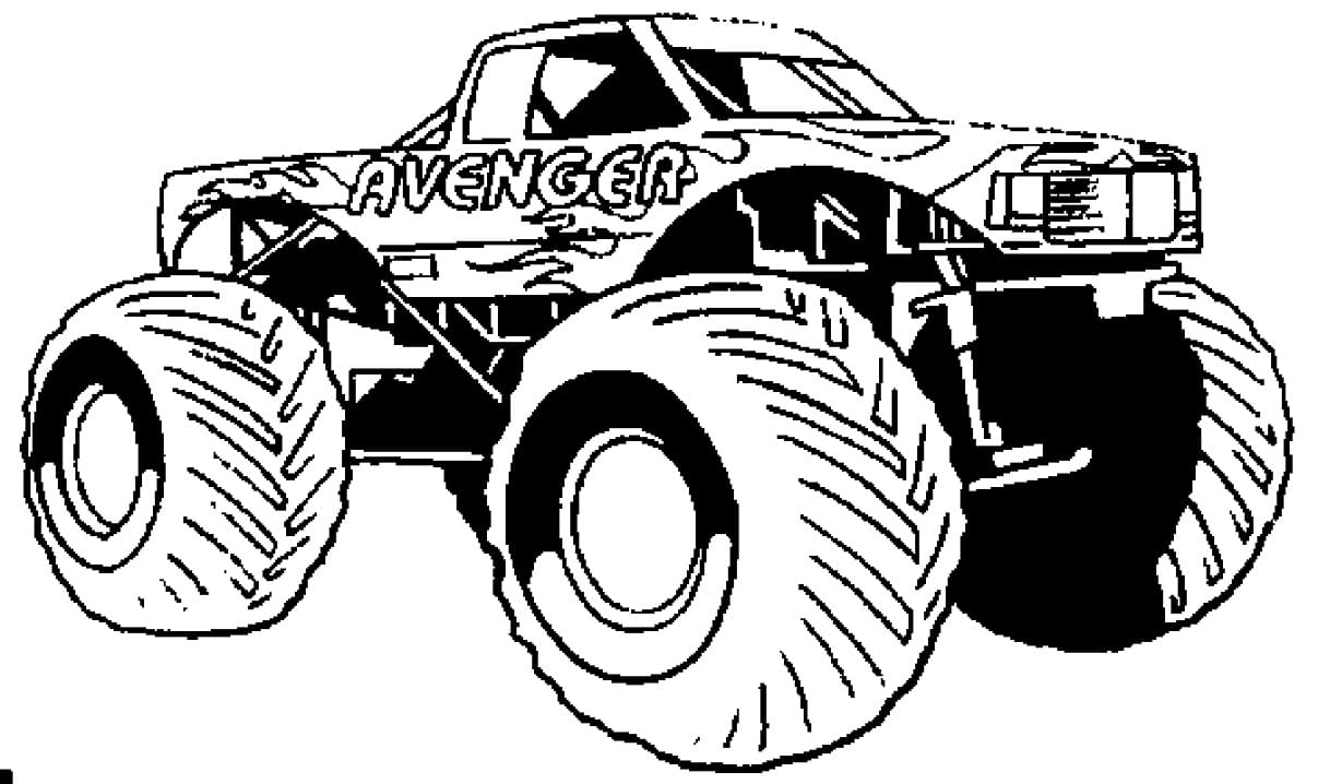 Monster Truck Avenger coloring page