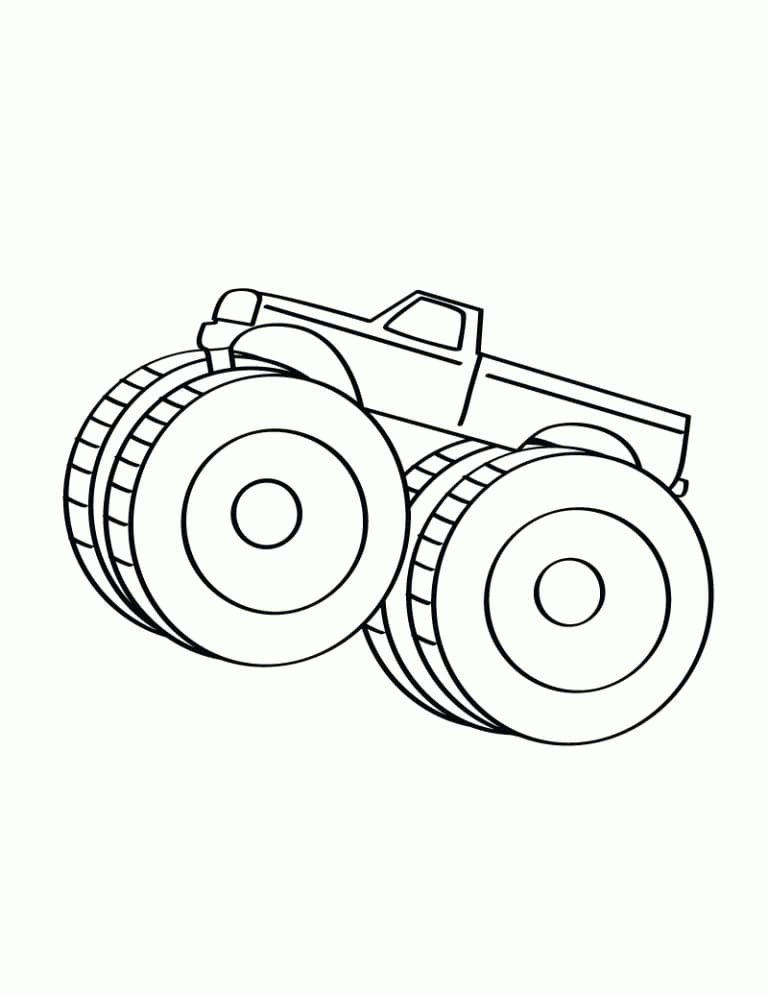 Monster Truck Facile coloring page