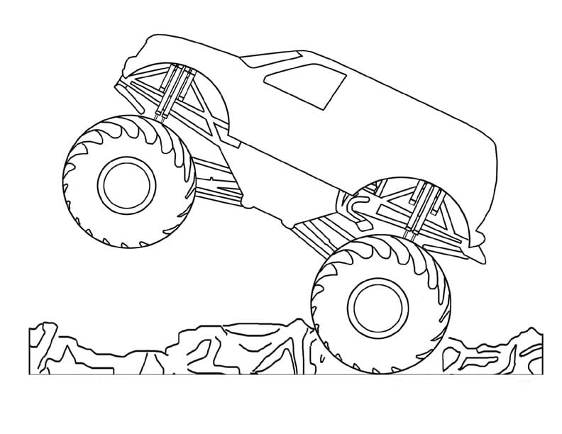 Monster Truck Incroyable coloring page