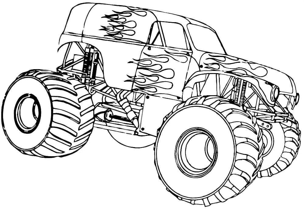 Monster Truck Pour Les Enfants De 2 An coloring page