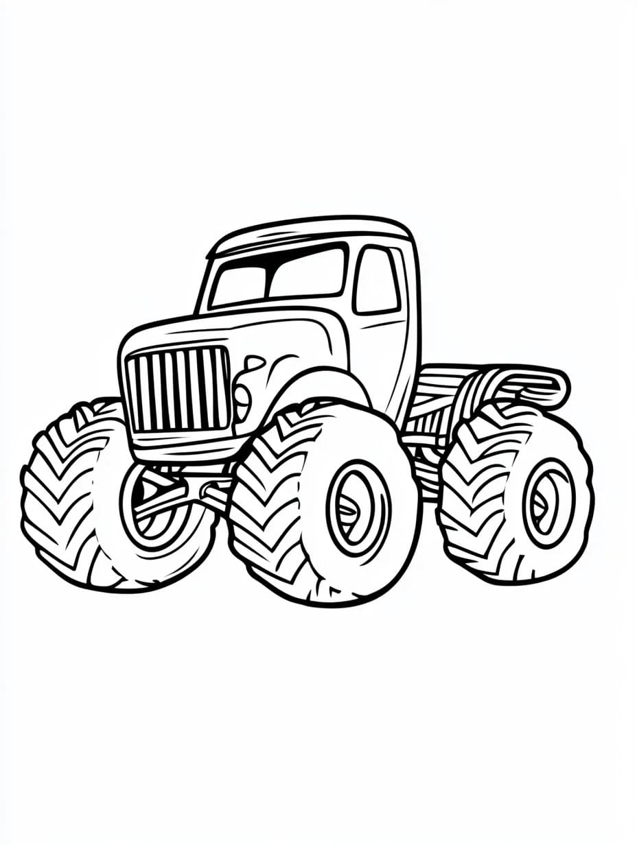 Monster Truck Pour Les Enfants De 3 An coloring page