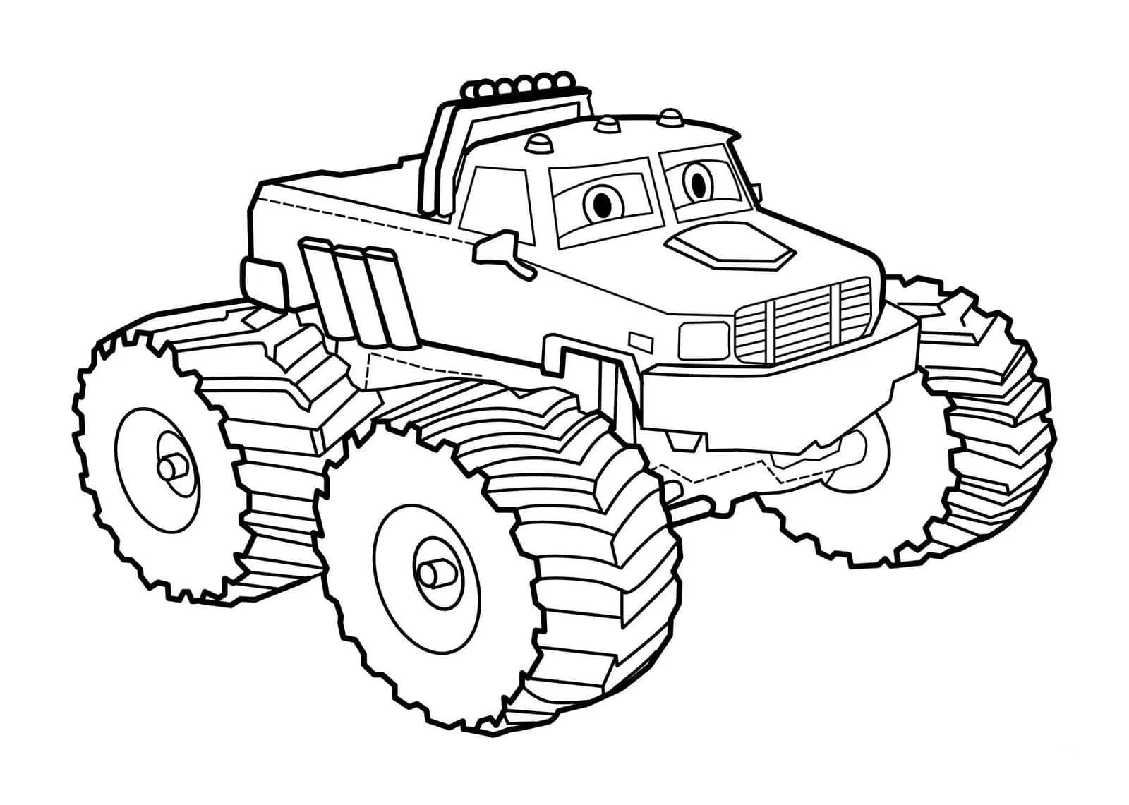 Monster Truck Pour Les Enfants De 6 An coloring page