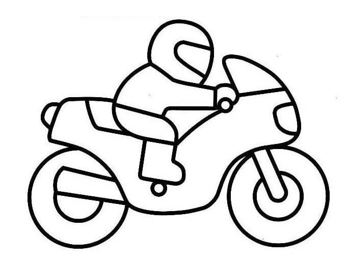 Moto 3 coloring page
