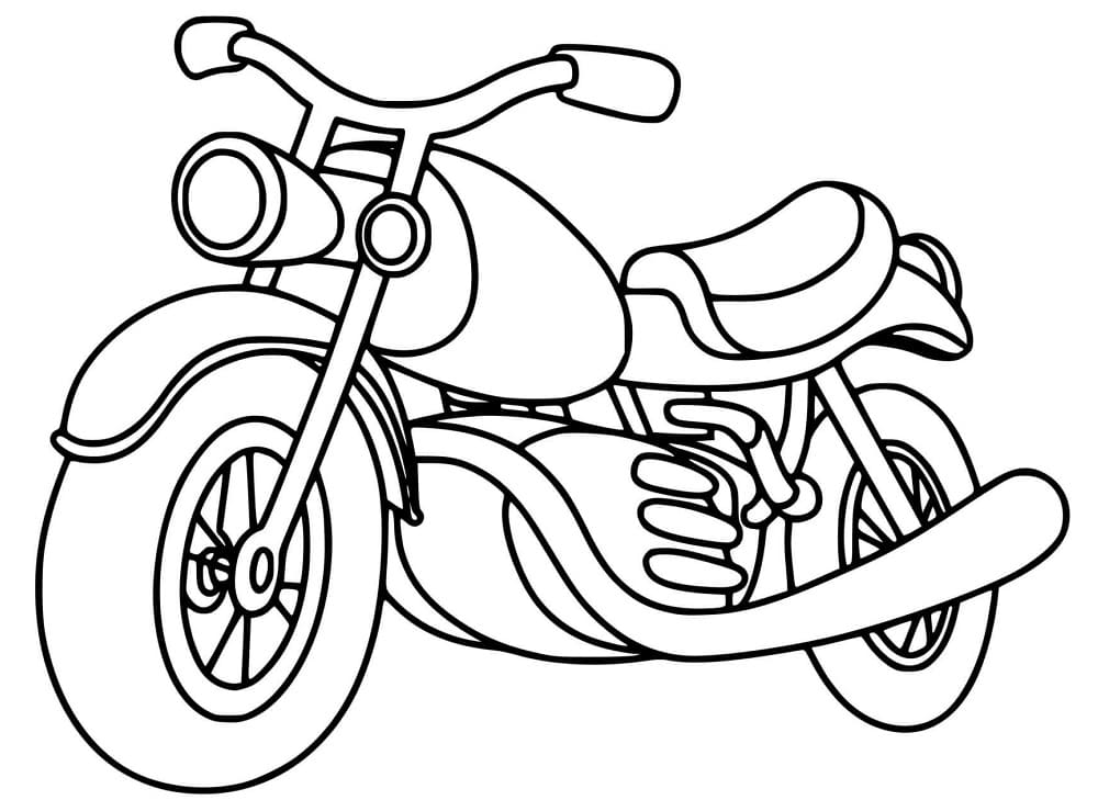 Coloriage Moto Classique