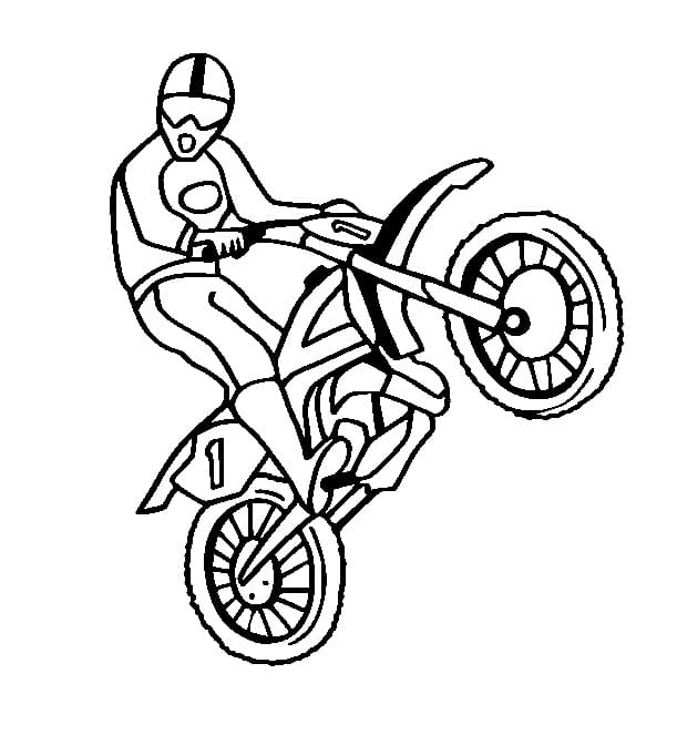 Moto Cross 4 coloring page