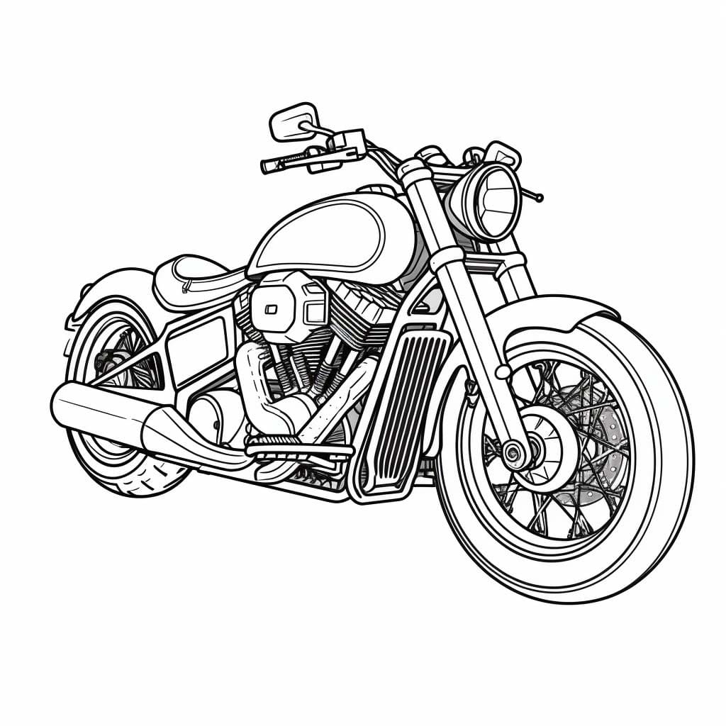 Moto Pour Les Enfants De 3 An coloring page