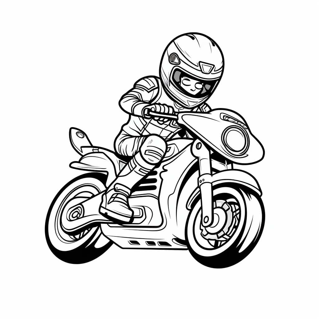 Moto Pour Les Enfants De 6 An coloring page